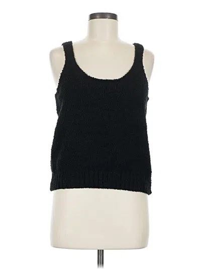 Pre-owned Member's Mark Sleeveless Top Black Scoop Neck Tops