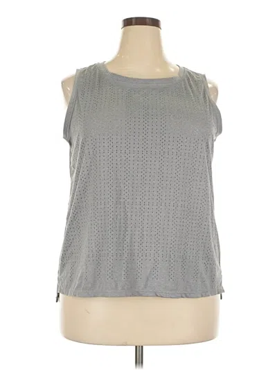 Pre-owned Member's Mark Sleeveless Top Gray Keyhole Neckline Tops