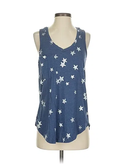 Pre-owned Member's Mark Tank Top Blue Plunge Neckline Tops