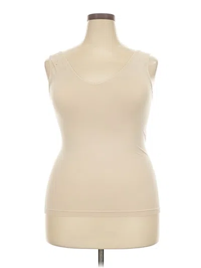 Pre-owned Member's Mark Tank Top Ivory Strapless Neckline Tops In White