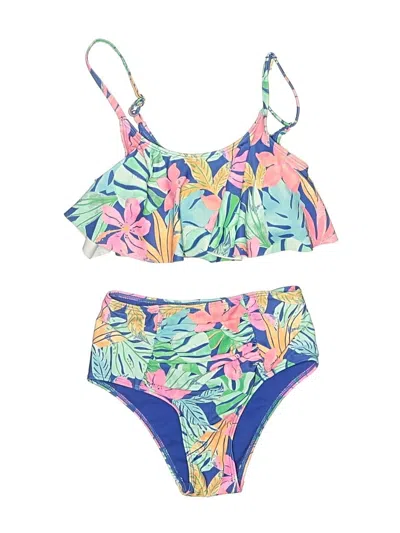 Pre-owned Member's Mark Kids' Two Piece Swimsuit In Blue