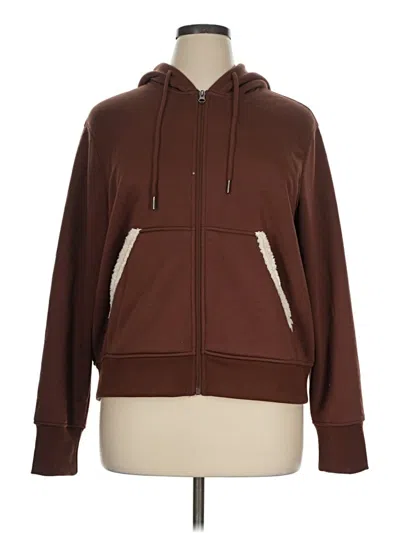 Pre-owned Member's Mark Zip Up Hoodie In Brown
