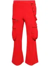 Members Of The Rage Corduroy Cargo Trousers In Red