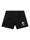 Members Of The Rage Embroidered Distressed Shorts In Black