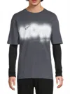 Members Of The Rage Men's Double Jersey Layer T-shirt In Black