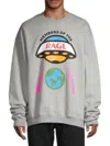 Members Of The Rage Men's Graphic Logo Crewneck Sweatshirt In Heather Grey