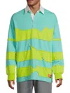 Members Of The Rage Men's K-static Rugby Polo Shirt In Turquoise