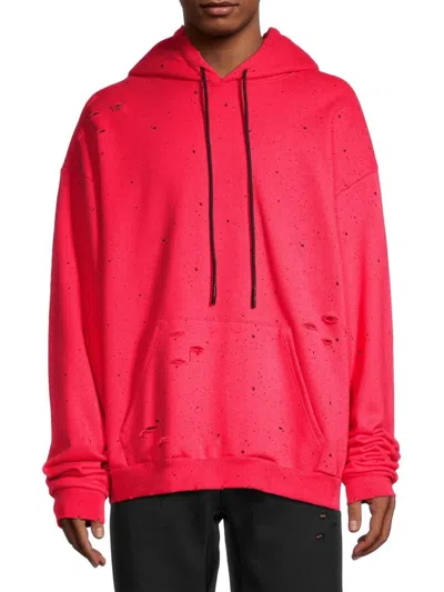 Members Of The Rage Men's Oversize Spackle Hoodie In Teaberry