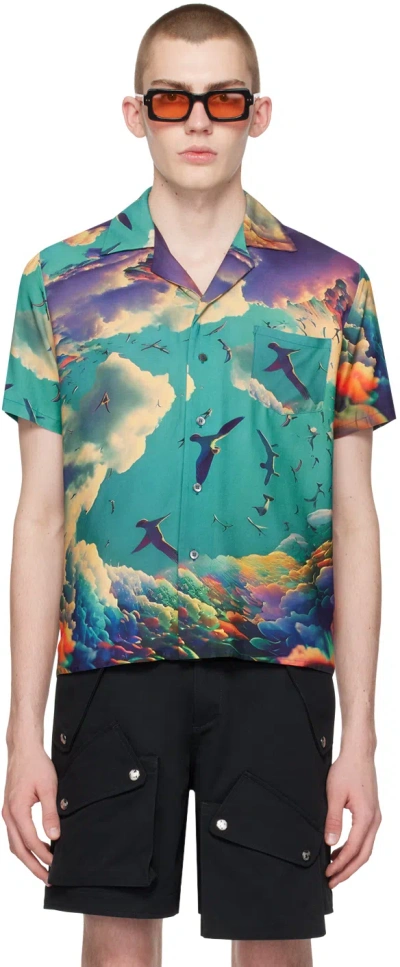 Members Of The Rage Multicolor Graphic Shirt In Sky Print