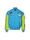 Members Of The Rage Oversize Varsity Jacket In Blue