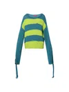Members Of The Rage Striped Extra Long-sleeves Jumper In Multi
