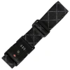 Members Only Adjustable Luggage Strap With Combination Lock In Black