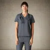 Members Only Bari 1-pocket V-neck Scrub Top For Women In Gray