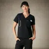 Members Only Bari 1-pocket V-neck Scrub Top For Women In Black