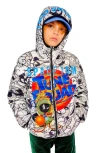 Members Only Boy's Packable Tune Squad Midweight Jacket In Silver
