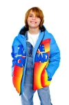 Members Only Boy's Tune Squad Puffer Jacket In Blue