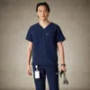 Members Only Brighton 3-pocket Scrub Top In Blue