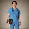 Members Only Brighton 3-pocket Scrub Top In Multi