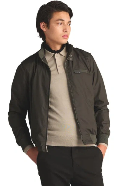 Members Only Classic Iconic Racer Jacket In Dark Green