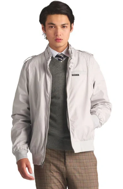 Members Only Classic Iconic Racer Jacket In Light Grey