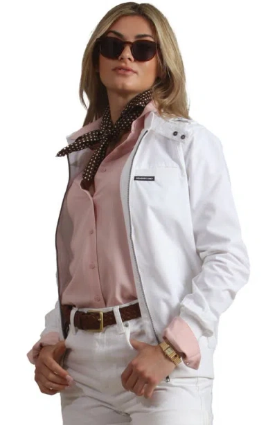 Members Only Classic Iconic Racer Jacket In White