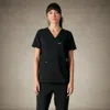Members Only Palermo 4-pocket Scrub Top In Black