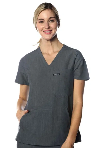 Members Only Cordoba 5-pocket Scrub Top In Graphite