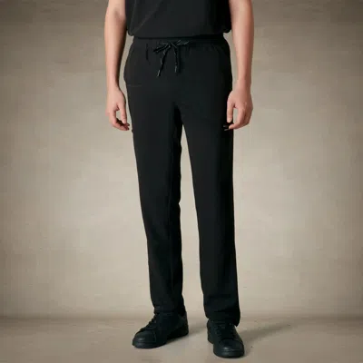 Members Only Hampton Open Bottom Scrub Pants In Black