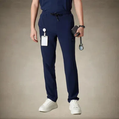 Members Only Hampton Open Bottom Scrub Pants In Blue