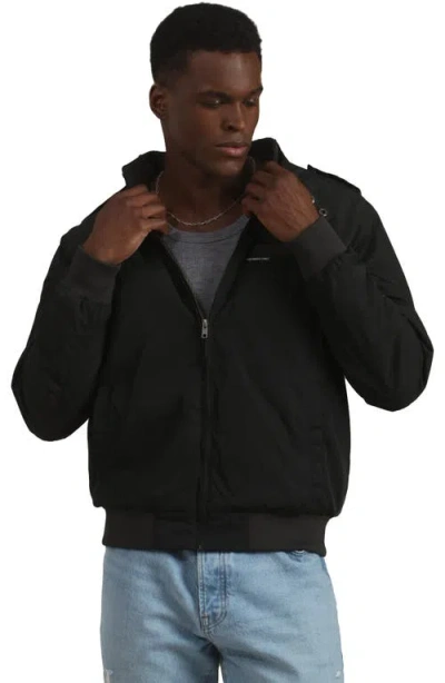 Members Only Heavy Iconic Racer Quilted Lining Jacket In Black