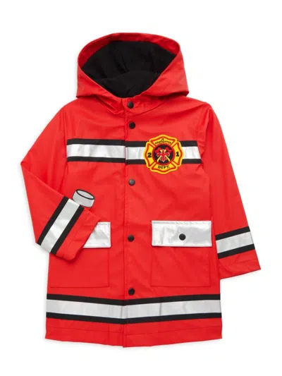 Members Only Kids' Little Boy's Graphic Hooded Jacket In Red