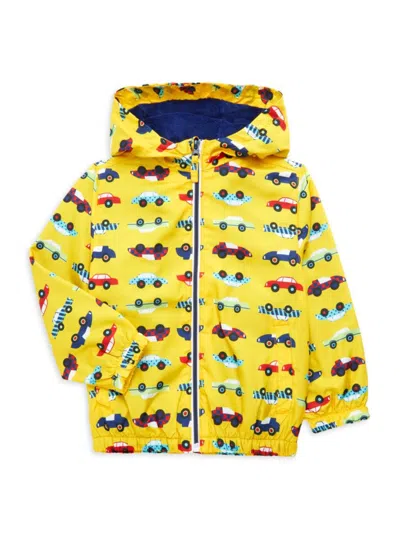 Members Only Kids' Little Boy's Graphic Hooded Jacket In Yellow
