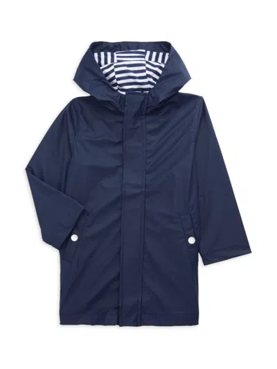 Members Only Kids' Little Boy's Hooded Rain Jacket In Navy