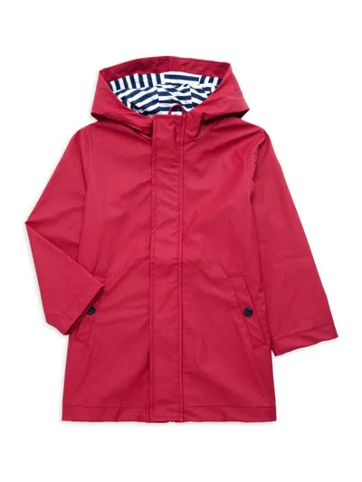Members Only Kids' Little Boy's Hooded Raincoat In Red