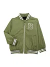 Members Only Little Boy's Logo Varsity Jacket In Forest