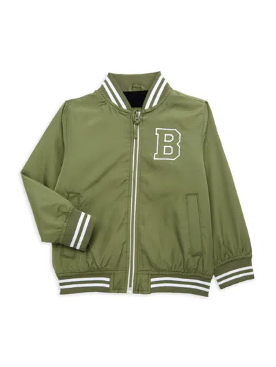 Members Only Kids' Little Boy's Logo Varsity Jacket In Forest