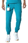 Members Only Hampton Open Bottom Scrub Pants In Teal
