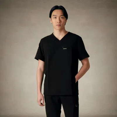 Members Only Manchester 3-pocket Scrub Top For Men In Black