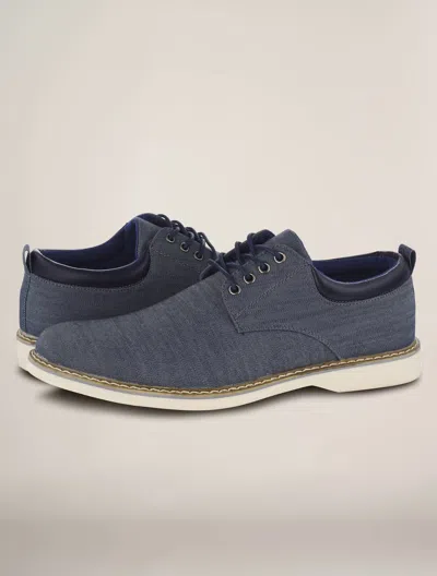 Members Only Men's Chambray Oxford Shoes In Grey