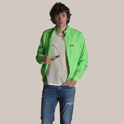 Members Only Men's Classic Iconic Racer Jacket In Green