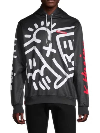 Members Only Men's Graphic Hoodie In Black