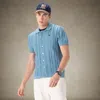 Members Only Jc Polo Cable-knit Sweater In Blue
