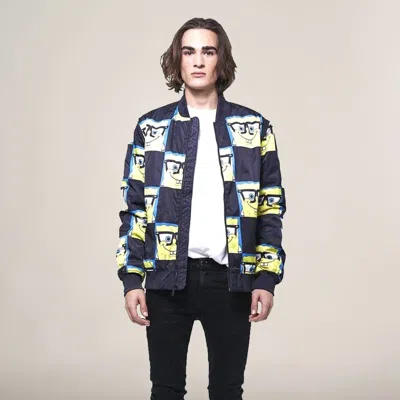 Members Only Men's Nickelodeon Spongebob Bomber Jacket In Blue