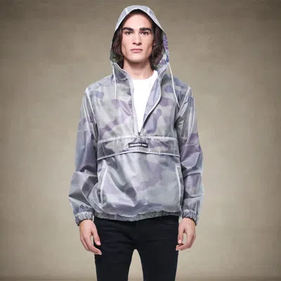Members Only Men's Printed Camo + Translucent Layering Jacket In Green