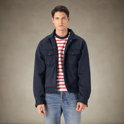 Members Only Men's Soft Shell Shirt Jacket In Blue