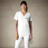 Members Only Palermo 4-pocket Scrub Top For Women In White