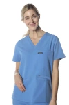 Members Only Palermo 4-pocket Scrub Top In Royal Bllue