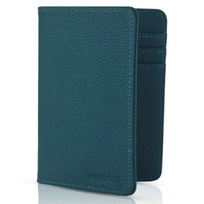 Members Only Passport Holder, Bifold Wallet With Secure Card Slots In Blue