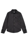 Members Only Quilted Shirt Jacket In Animal Print