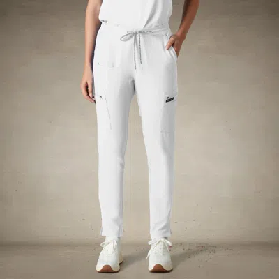 Members Only Reus Open Bottom Scrub Pants In White